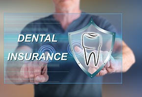 Dental insurance on screen for affordable care.