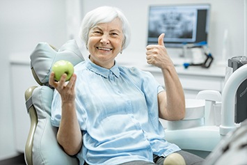 patient talking to her dental hygienist