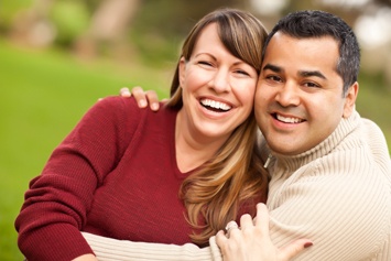 happy couple smiling