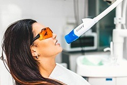 woman having whitening treatment