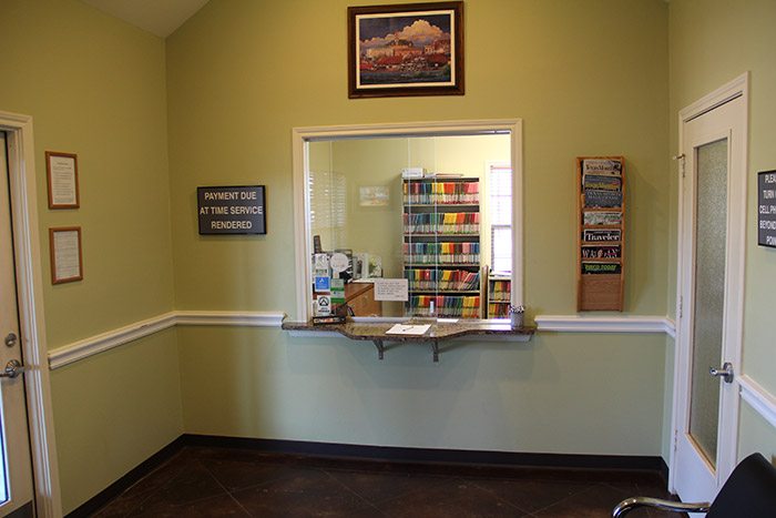 Waco, TX dental reception desk