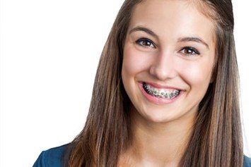 Teen girl with braces