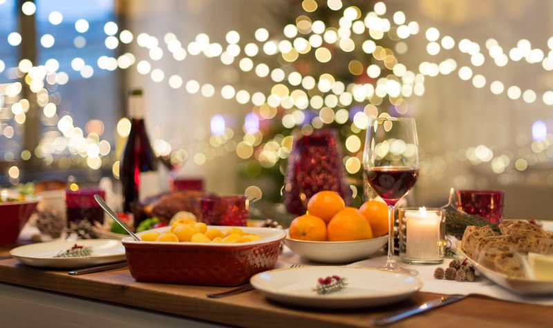 holiday food on table